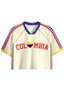 I Love Colombia Flag Heart Cropped Mesh Jersey Shirt