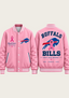 Buffalo Bills Breast Cancer Awareness Pink Ribbon Varsity Jacket
