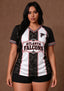 Women's Atlanta Falcons Floral Baroque Striped V-Neck T-Shirt