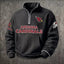 Arizona Cardinals Black Quarter Zip Waffle Pullover Sweatshirt
