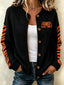 Women'S Casual Football Print Knitted Cardigan Top