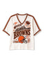 Boho Cleveland Browns Helmet City V-Neck Blouse