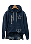 Dallas Cowboys Women Heart Football Graphic Zip Up Hoodie