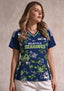 Women's Seattle Seahawks Floral V-Neck T Shirt