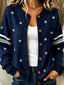 Women'S Casual Football Knitted Cardigan Top