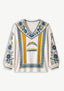 Los Angeles Chargers Floral Printed V-Neck Long Sleeve Shirt