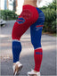 Buffalo Bills Color Block Workout Leggings For Lady