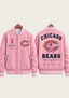 Chicago Bears Breast Cancer Awareness Pink Ribbon Varsity Jacket