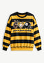Women's Peace Love Pittsburgh Steelers Striped Crewneck Sweatshirt