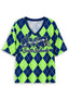 Women's Seattle Seahawks Argyle #1 Fan Heart Helmet V-Neck T-Shirt