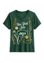 Women's New York Jets Wildflower Graphic V-Neck Raglan Rolled T-Shirt
