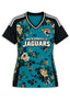 Women's Jacksonville Jaguars Floral V-Neck T Shirt