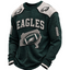 Philadelphia Eagles Waffle Knit Long-Sleeve Sweatshirt