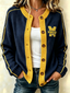 Women'S Casual Football Plant Knitted Cardigan Top
