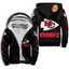 Kansas City Chiefs Fleece Lined Zip Up Football Fan Hooded Jacket