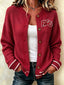 Women's Football Fans Printed Knitted Cardigan Top