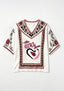 Boho Floral Border Arizona Cardinals V-Neck Blouse