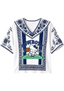 Women's Boho Floral Dallas Cowboys Hello Kitty Game Day V Neck Shirt