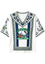 Women's Boho Floral Seattle Seahawks Hello Kitty Game Day V Neck Shirt