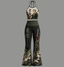 One Piece Halter Crop Top + High Waist Flared Pants Matching 2-Piece Set
