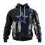 Dallas Cowboys Vintage American Flag Graphic Hoodie NFL Fan Sweatshirt