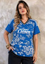 Women's Detroit Lions Floral V-Neck T Shirt