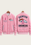 Denver Broncos Breast Cancer Awareness Pink Ribbon Varsity Jacket