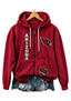 Arizona Cardinals Women Heart Football Graphic Zip Up Hoodie