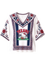 Women's Boho Floral Houston Texans Hello Kitty Game Day V Neck Shirt