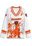 Women's Chicago Bears Graphic V Neck Long Sleeve Shirt
