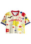 Tropical Colombia Country Map Cropped Mesh Jersey Shirt