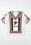 Boho Floral Atlanta Falcons V-Neck Blouse