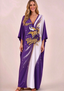 Women's Minnesota Vikings Floral V-Neck Kaftan Maxi Dress