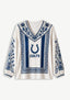 Indianapolis Colts Boho Floral Printed V-Neck Long Sleeve Shirt