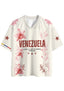 Venezuela Pink Floral Orchid Graphic Mesh Jersey Shirts