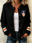 Women'S Casual Football Print Knitted Cardigan Top