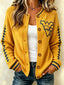 Women's Football Pattern Knitted Cardigan Top