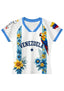 Tropical Parrot Venezuela Floral Print White Baby Tee