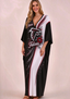 Women's Atlanta Falcons Floral V-Neck Kaftan Maxi Dress