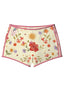 Folk Wildflower Retro‑Sun Star Bird Booty Shorts