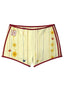 Number 10 Daisy Butterfly Vertical Stripe Booty Shorts