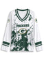 Women's Green Bay Packers Graphic V Neck Long Sleeve Shirt