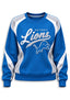 Women's Detroit Lions Crewneck Sweatshirt & Flared Pants 2 Piece Set