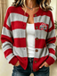 Women'S Casual Football Plant Knitted Cardigan Top