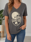 Women's Heritage Football Fan Game Day Helmet Printed Waffle Top