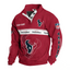 Houston Texans Burgundy Custom Button Mock Neck Sweatshirt