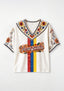 Venezuela Bohemian Ethnic Floral V-Neck Blouse