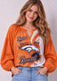 Women’s Denver Broncos Floral Game Day Fan Long Sleeve Shirt