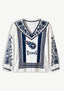 Women Tennessee Titans Floral Printed V-Neck Long Sleeve Shirt