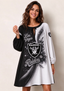 Women's Las Vegas Raiders Floral Long Sleeve Game Day Mini Dress